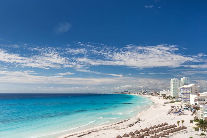 Cancun beach panorama view, Mexico