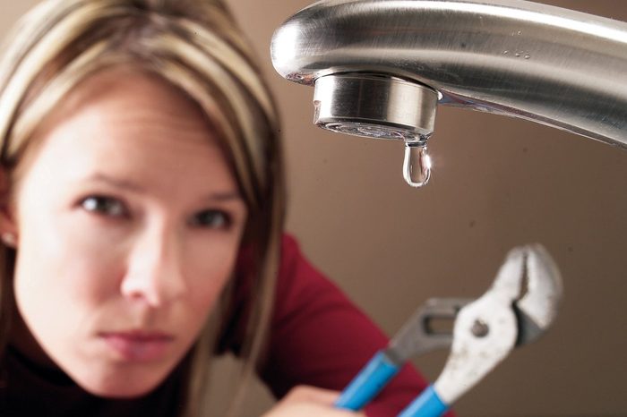 leaking sink