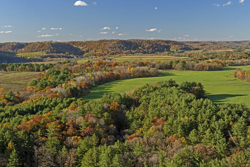 Fall Colors on Rural Farmlands in the Kickapoo Valley of Wisconsin
