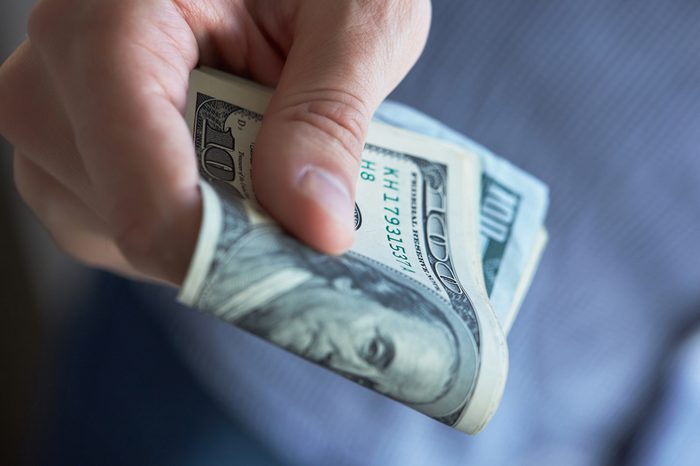 money in hand