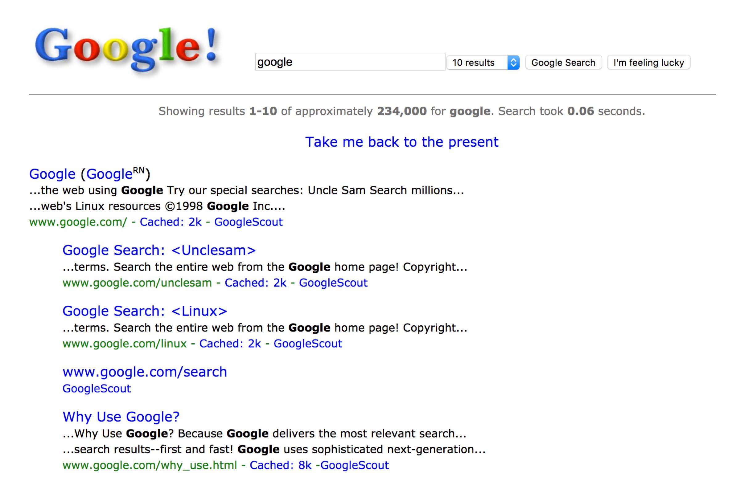 Google in 1998