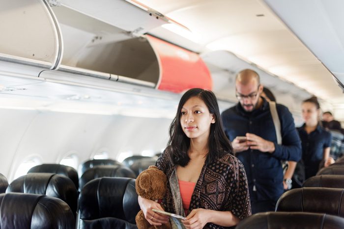 boarding airplane