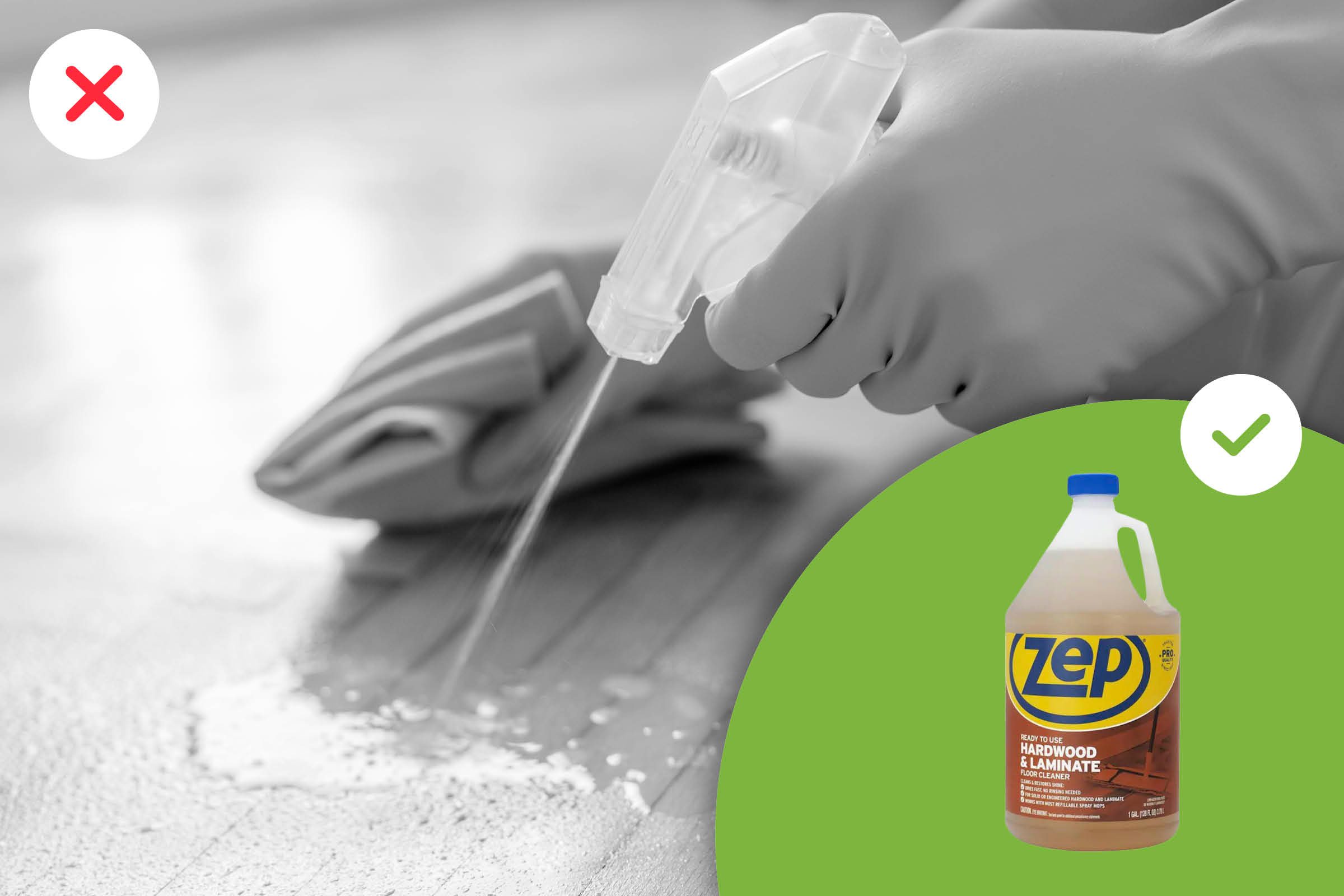 Products you should not use on a wooden floor