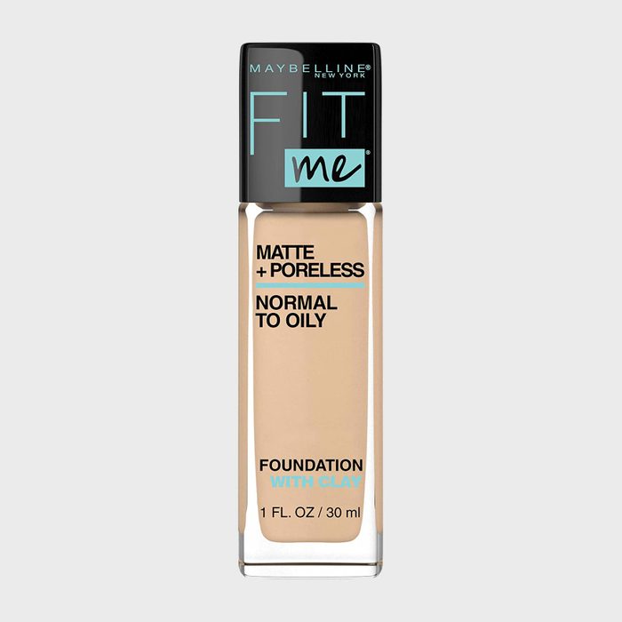 Foundation bottle stands upright, label reads 