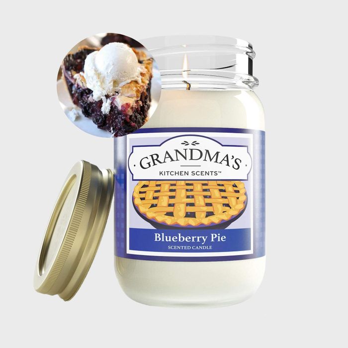 Candle labeled 