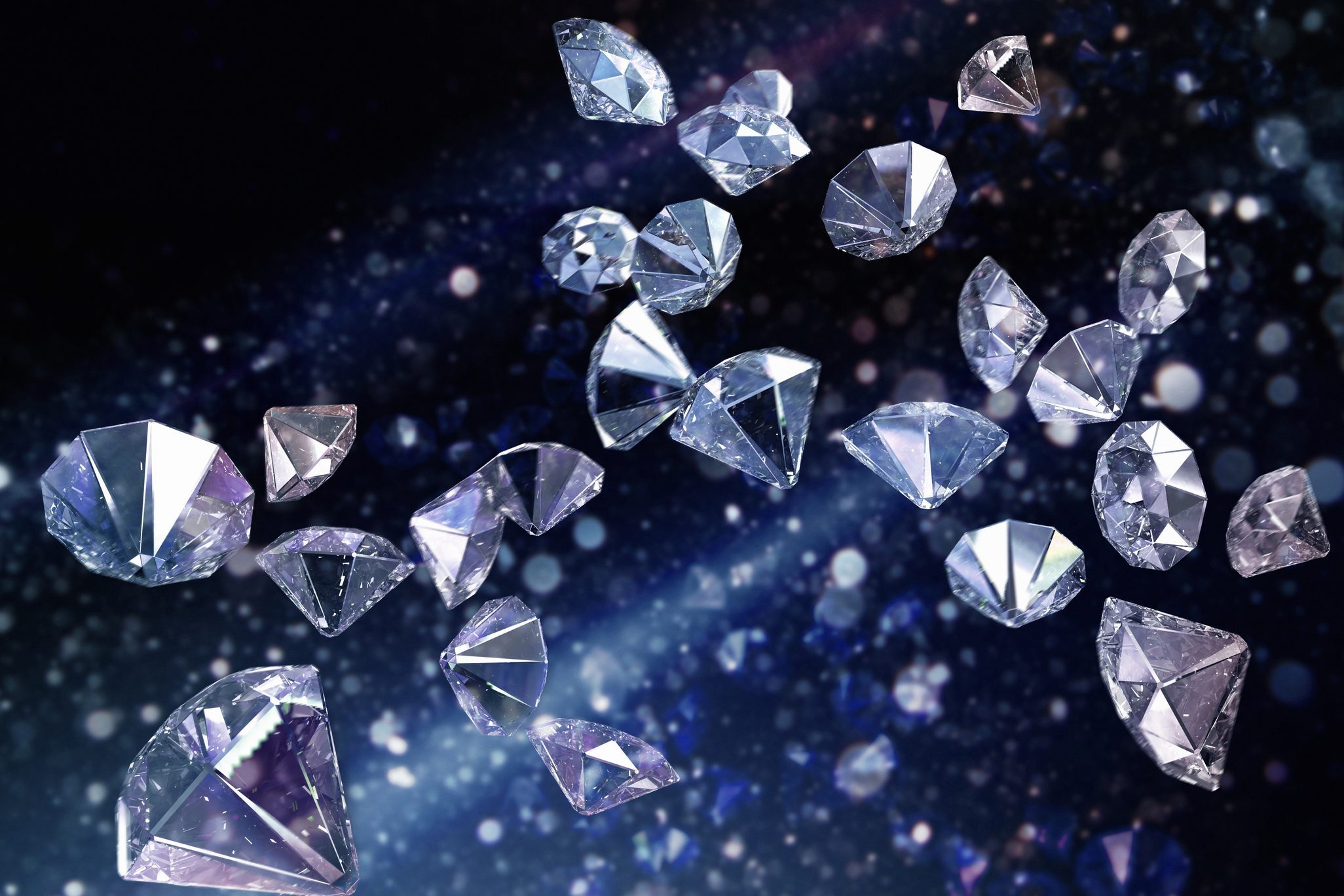 diamonds falling