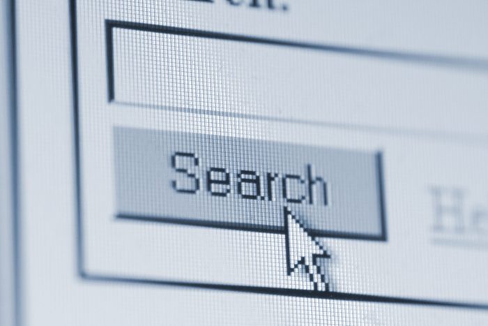 search button on computer screen with cursor