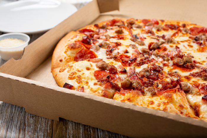 meat pizza pie