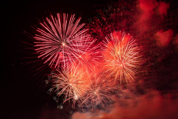 Waterfront fireworks