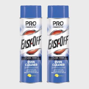 Two blue-capped spray cans labeled 