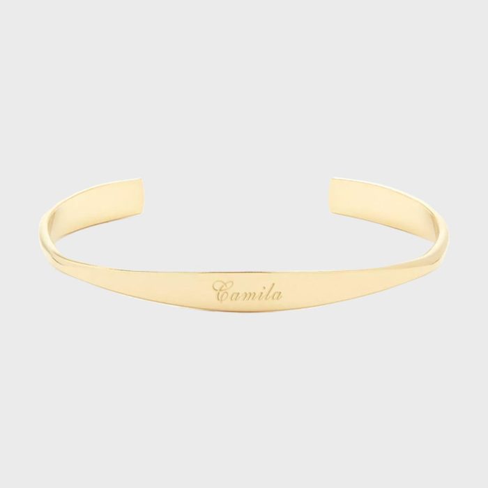 Gold bracelet engraved with 