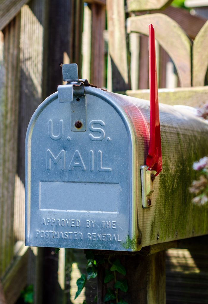 Vintage metal US post mail box