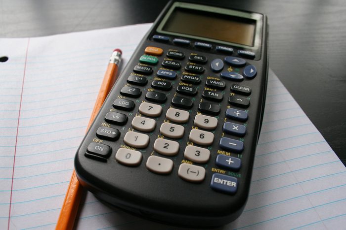 close up of graphing calculator