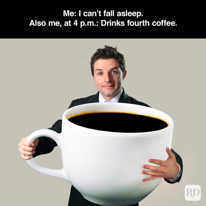A meme about - Me Vs. Caffeine