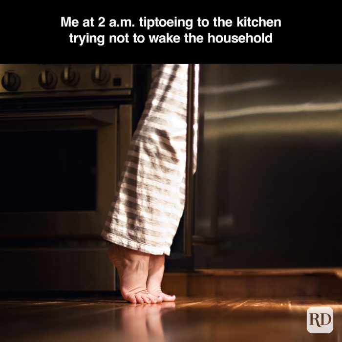 A meme about - Midnight Snack Expedition