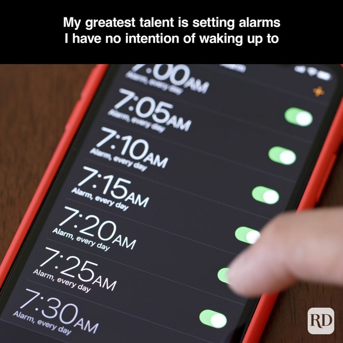 A meme about - Snooze Button Champion
