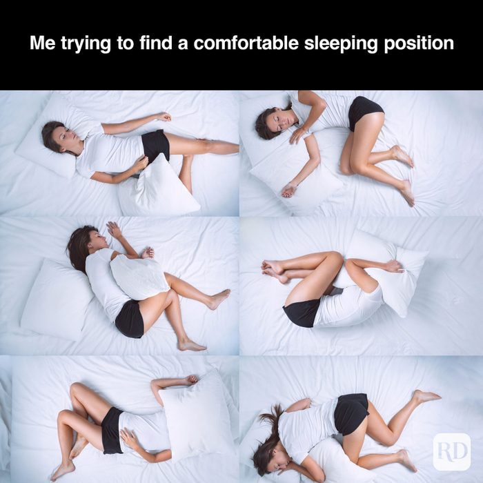 A meme about - The Sleeping Position Olympics